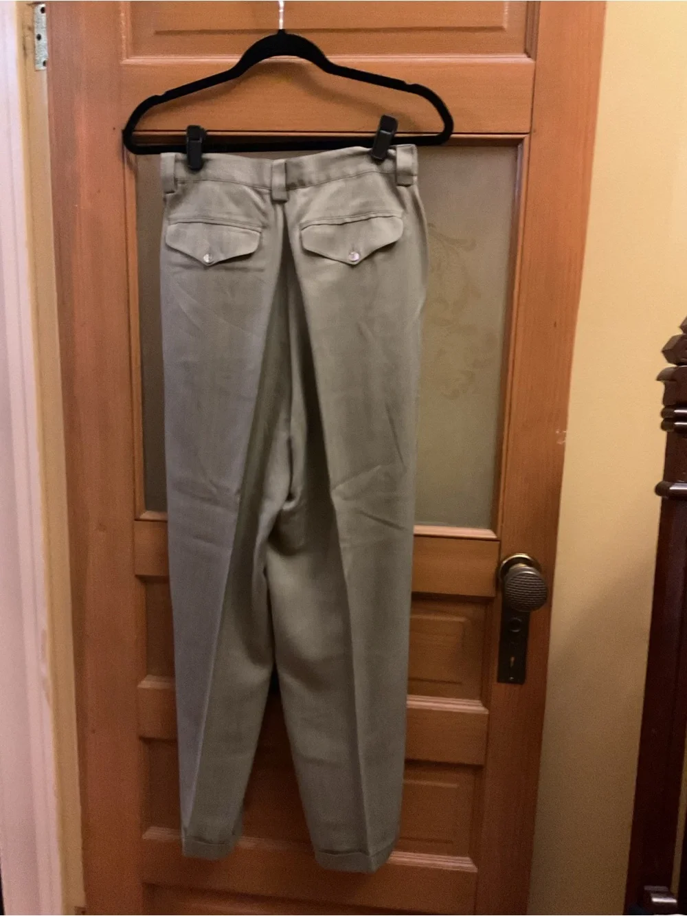 2 piece Tommy Bahama Sage Green Relaxed Button-Front shirt/jacket and trousers